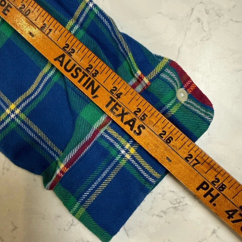 Polo Ralph Lauren Classic Fit Performance Flannel Shirt XXL Blue Plaid Long Slee